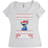 ohana christmas stitch Women's Triblend Scoop T-shirt
