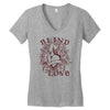 blind love fire heart Women's V-Neck T-Shirt