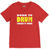 born to drum forced to work V-Neck Tee