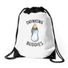 Drinking Buddies Drawstring Bags