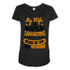 My Wife Is Super Awesome Her Husband Maternity Scoop Neck T-shirt