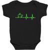 morning coffee heatbeat ekg Baby Bodysuit