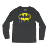 batman dying bleeding logo Long Sleeve Shirts