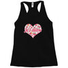 Jet'aime Flower Heart Racerback Tank