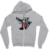 rocket vintage cartoon style Zipper Hoodie