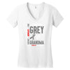 I Wear Grey For My Grandma (Brain Cancer Awareness) Women's V-Neck T-Shirt
