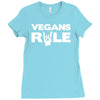 vegans rule Ladies Fitted T-Shirt