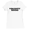 virginity rocks funny cool school church youth group abstinence purity Ladies Fitted T-Shirt