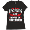 Legends Are Born In November Ladies Fitted T-Shirt