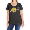 vintage space Ladies Curvy T-Shirt