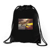 dinosaur in newyork Drawstring Bags