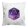 d20 galaxy Throw Pillow