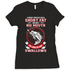 Funny fishing Ladies Fitted T-Shirt