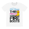 Forget Glass Slippers This Princess Wears Fire Boots All Over Women's T-shirt