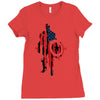 captain america flag abstract Ladies Fitted T-Shirt
