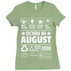 Born In August Ladies Fitted T-Shirt