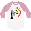 gaydar gay rainbow radar 3/4 Sleeve Shirt