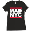 mad nyc new york city run fashion baseball jersey Ladies Fitted T-Shirt