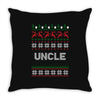 ugly christmas uncle Throw Pillow