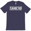 samcro funny retro biker gang sons fancy dress anarchy vintage T-Shirt