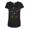 libra rainbow sign Maternity Scoop Neck T-shirt