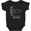 rabbit duck white Baby Bodysuit