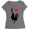 i love cock Women's Triblend Scoop T-shirt