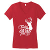 trophy wife deer Women's V-Neck T-Shirt