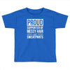 supporter of messy hair and sweatpants lounge funny Toddler T-shirt