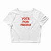 vote for pedro ringer t shirt napoleon dynamite ninja skills Crop Top