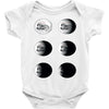 the phases of the moon of laika dog Baby Bodysuit