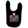 run away rabbit Baby Bibs