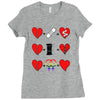 ls lesbian full heart Ladies Fitted T-Shirt
