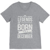 legends are born in december V-Neck Tee