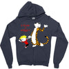 calvin hobbes Zipper Hoodie