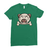 cute pug dog Ladies Fitted T-Shirt