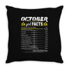 October Girl Facts Libra Throw Pillow