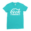 cock taste the difference mens v neck Ladies Fitted T-Shirt