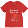 my favorite season is the fall of the patriarchy V-Neck Tee