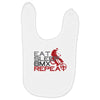 eat sleep bmx repeat Baby Bibs