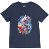 octopus vs shark V-Neck Tee