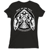 why do we fall, so we can learn to pickup ourselves up black Ladies Fitted T-Shirt