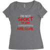 i'm not short awesome Women's Triblend Scoop T-shirt