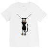 a cat always with me V-Neck Tee
