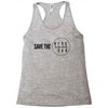 save the manual transmissions black (stick shift) Racerback Tank