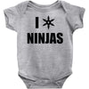 i heart ninjas Baby Onesie