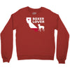 californian boxer lover Crewneck Sweatshirt