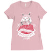 bad cat   gatos locos Ladies Fitted T-Shirt