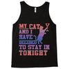 my cat and i stay in tonight Tank Top