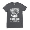 love whiskey and camping! Ladies Fitted T-Shirt